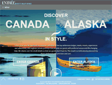 Tablet Screenshot of entreedestinations.com